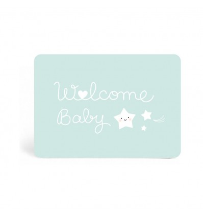 Carte " Welcome baby " bleu de Zü (ZU)