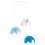 Mobile 3 éléphants bleus - Flensted