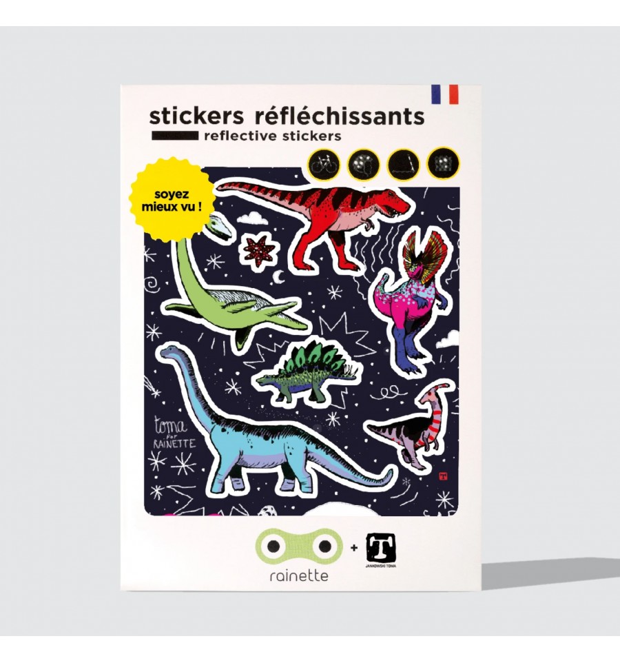 Sticker dinosaure skate - Stickers Dinosaure 