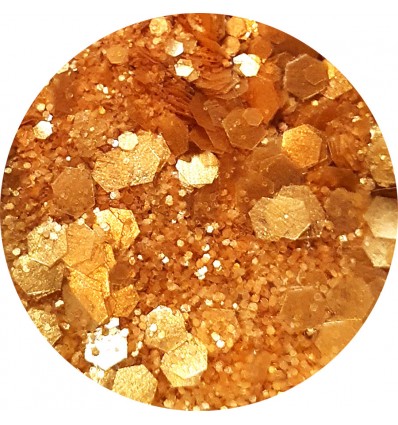Paillettes biodégradables dorées cuivres Queen du Désert - Sisi La Paillette