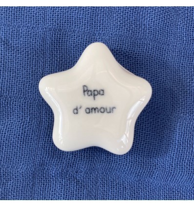 Etoile en céramique "Papa d'amour"