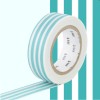 Masking tape rayures horizontales turquoise
