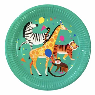 8 assiettes en carton Party Animals - Talking Tables