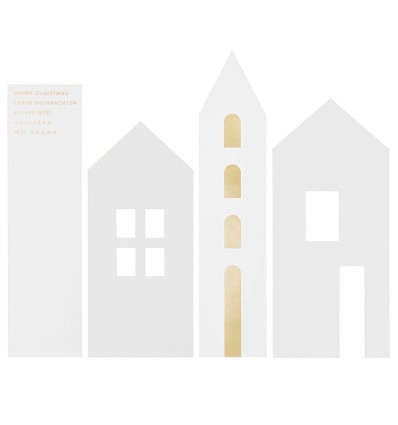 Set de Maisons blanches en papier - Rico Design