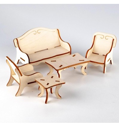 Set de meubles en bois "Salon" - Munda Mundi