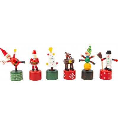 Figurine articulée en bois Noël - 6 modèles différents