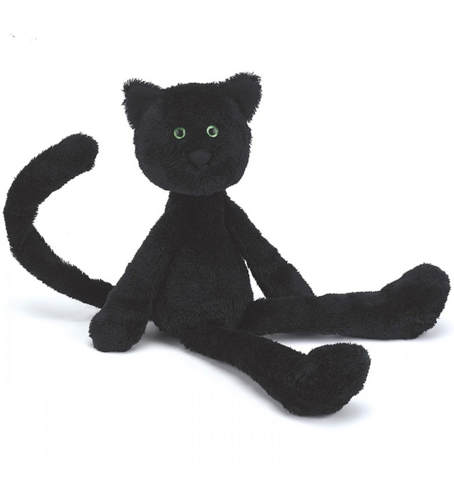 Peluche chat noir personnalisée avec prénom