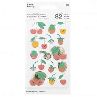 82 autocollants Fruits & Fleurs - Rico Design
