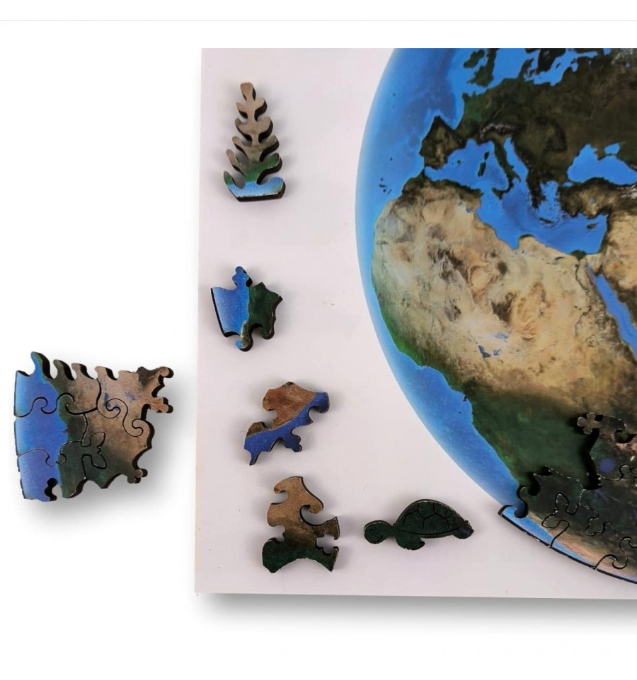 Planète Terra Puzzle en bois
