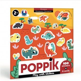 Mes 100 premiers stickers Les Dinosaures - Poppik