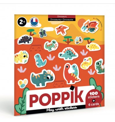 Mes 100 premiers stickers Les Dinosaures - Poppik