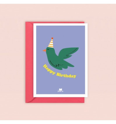 Carte happy birthday birds - Ma petite vie