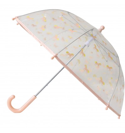 Parapluie transparent Licorne