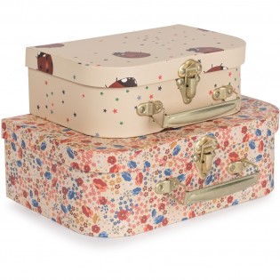 Lot de 2 valises Coccinelle/Fleur - Konges Slojd