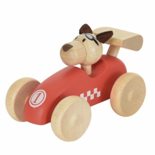 Voiture de course en bois rouge - Egmont Toys