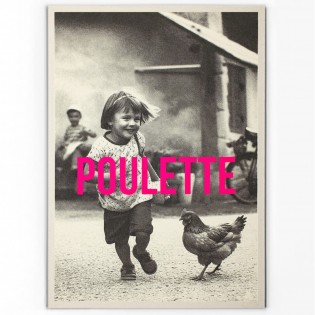 Affiche vintage A4 "Poulette" - Atelier Kencre