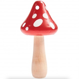 Champignon en bois rouge foncé (L) - Rico Design