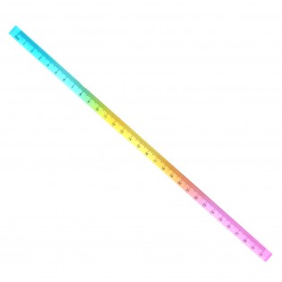 Règle carrée multicolore 30 cm