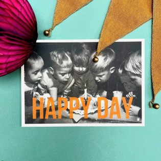 Carte vintage "Happy day" - Atelier Kencre