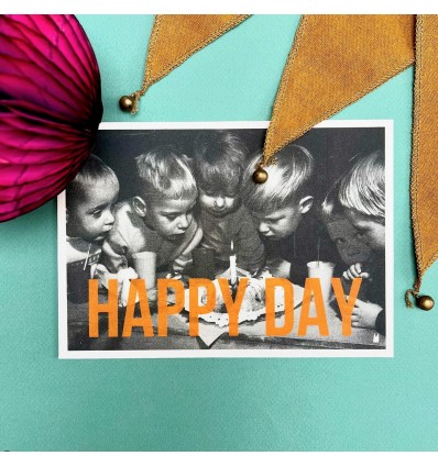 Carte vintage "Happy day" - Atelier Kencre