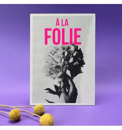 Carte vintage "A la folie" - Atelier Kencre