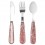 Set de 3 couverts Rose Pailleté - Konges Slojd