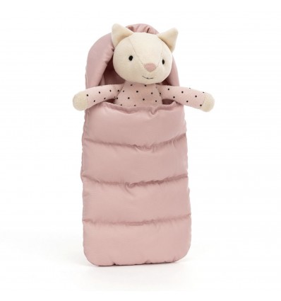 Peluche Chat en sac de couchage Snuggler - Jellycat