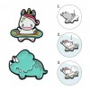Set de 2 autocollants en métal Licorne / Dinosaure - Legami