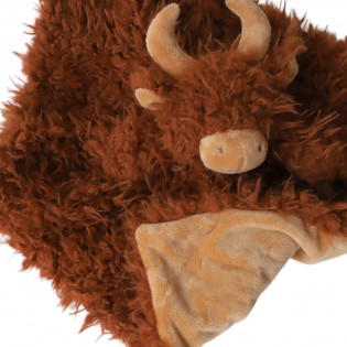 Doudou plat vache des Highlands