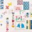 Papier cadeau renoncule campanule bleues - Rico Design