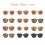 Lunettes de soleil à carreaux "Sunset Gingham" - Grech & Co
