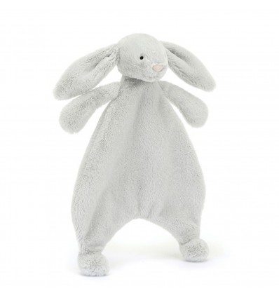 Doudou plat lapin bashful gris - Jellycat