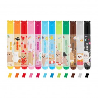 12 gros feutres Teddy Friends - Legami
