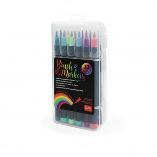 12 feutres pinceaux Bright Colours - Legami